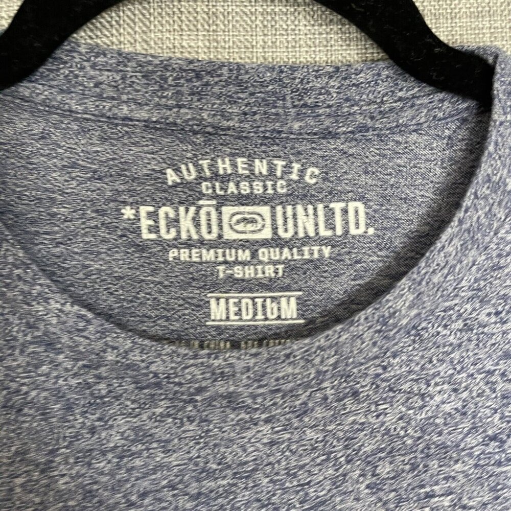 ECKO Shirt Mens Medium Vandals For Hire Skate Skater Tee Heather Blue Y2K - Picture 4 of 9